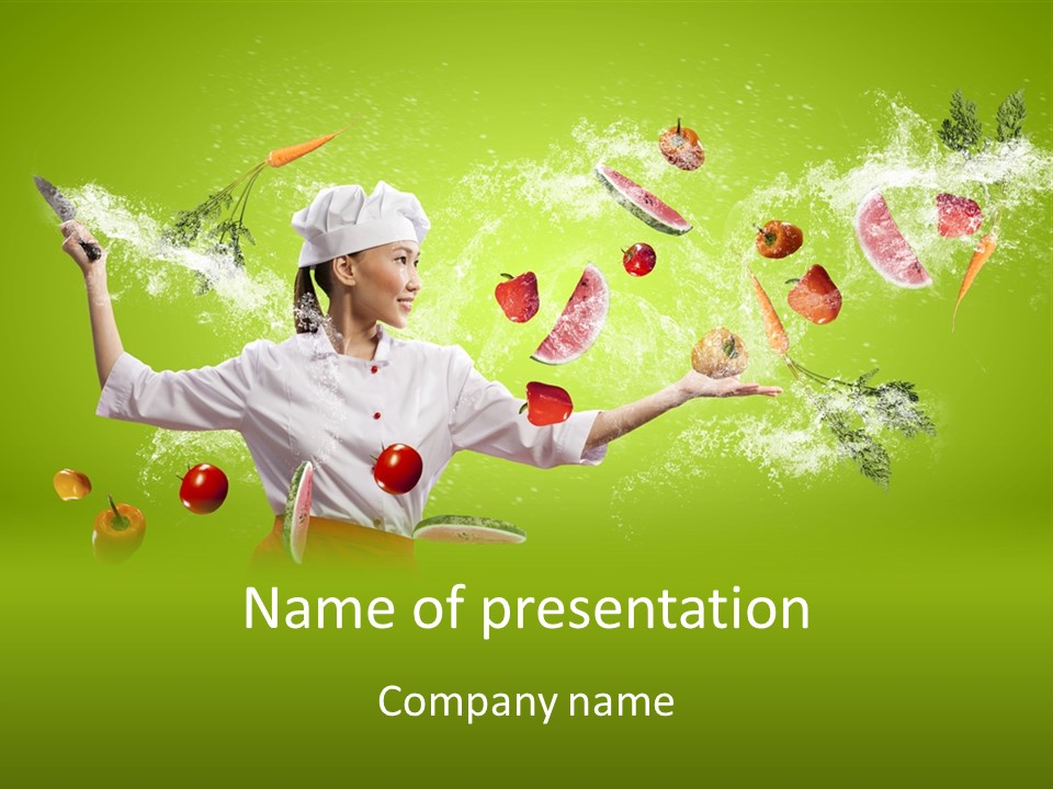 Fresh Juicy Kitchenware PowerPoint Template