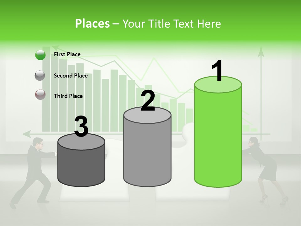 Indonesian Upward Trend Cooperation PowerPoint Template
