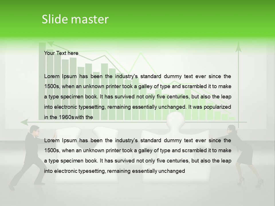 Indonesian Upward Trend Cooperation PowerPoint Template