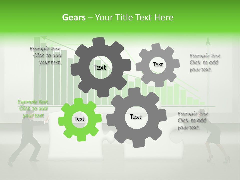 Indonesian Upward Trend Cooperation PowerPoint Template