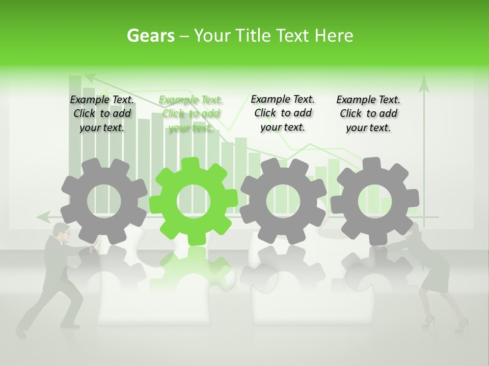 Indonesian Upward Trend Cooperation PowerPoint Template