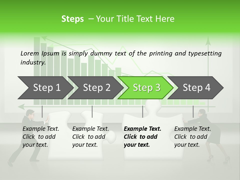 Indonesian Upward Trend Cooperation PowerPoint Template