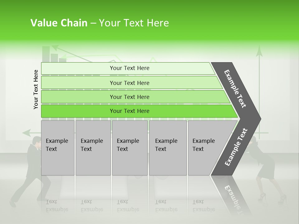Indonesian Upward Trend Cooperation PowerPoint Template
