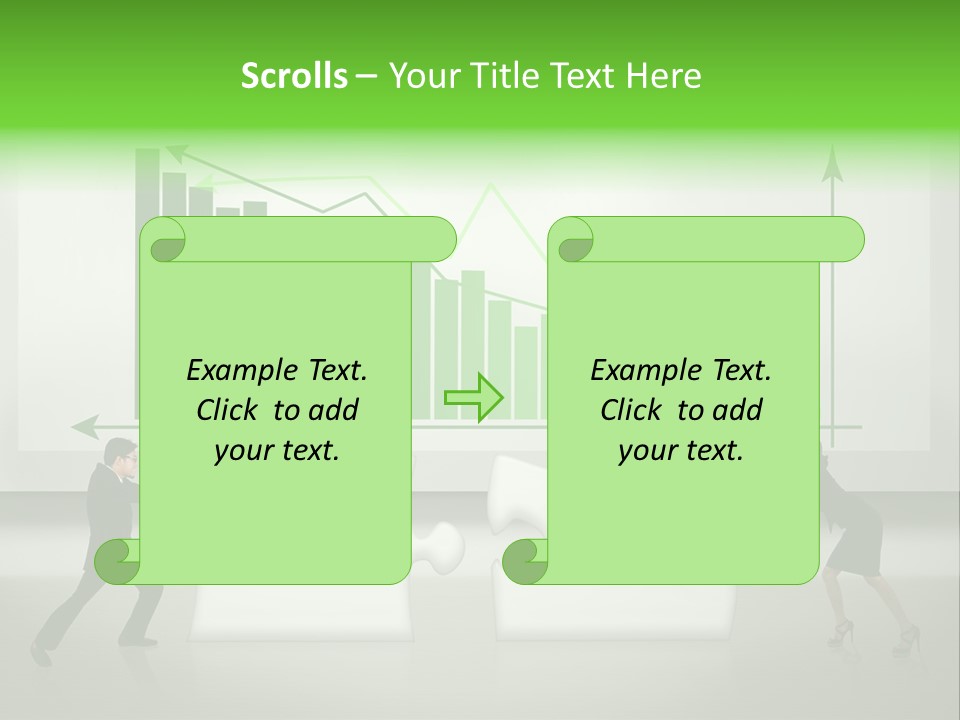 Indonesian Upward Trend Cooperation PowerPoint Template
