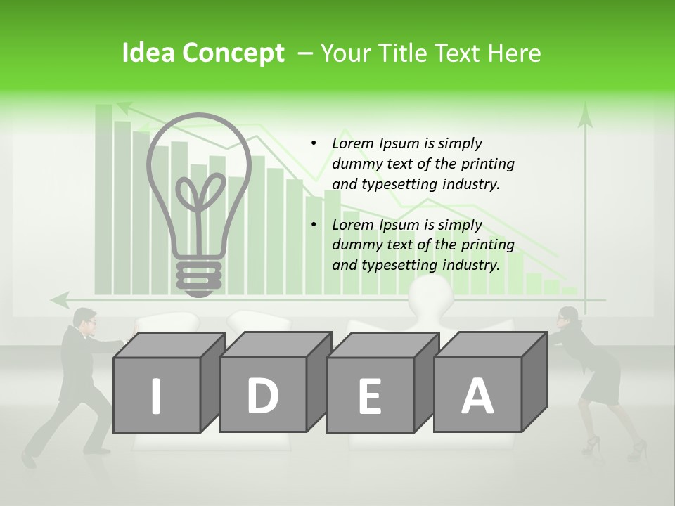 Indonesian Upward Trend Cooperation PowerPoint Template