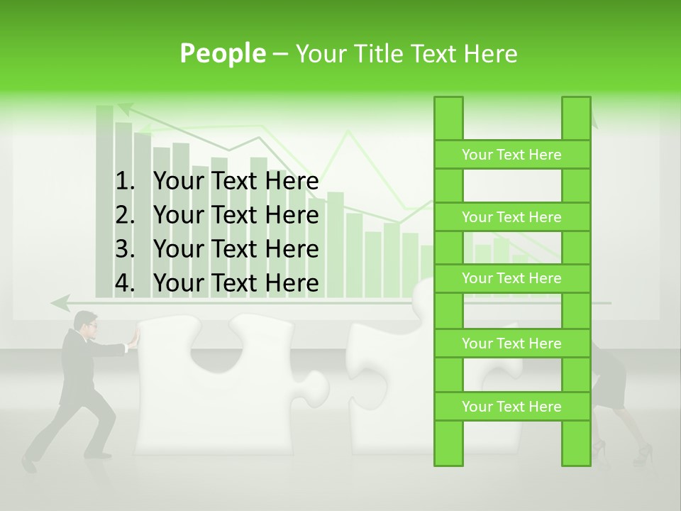 Indonesian Upward Trend Cooperation PowerPoint Template