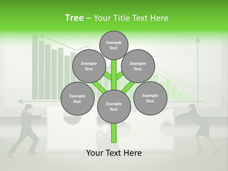 Indonesian Upward Trend Cooperation PowerPoint Template