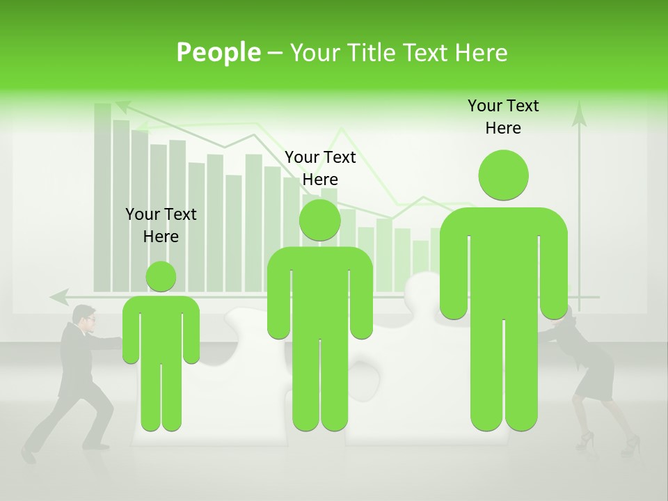 Indonesian Upward Trend Cooperation PowerPoint Template