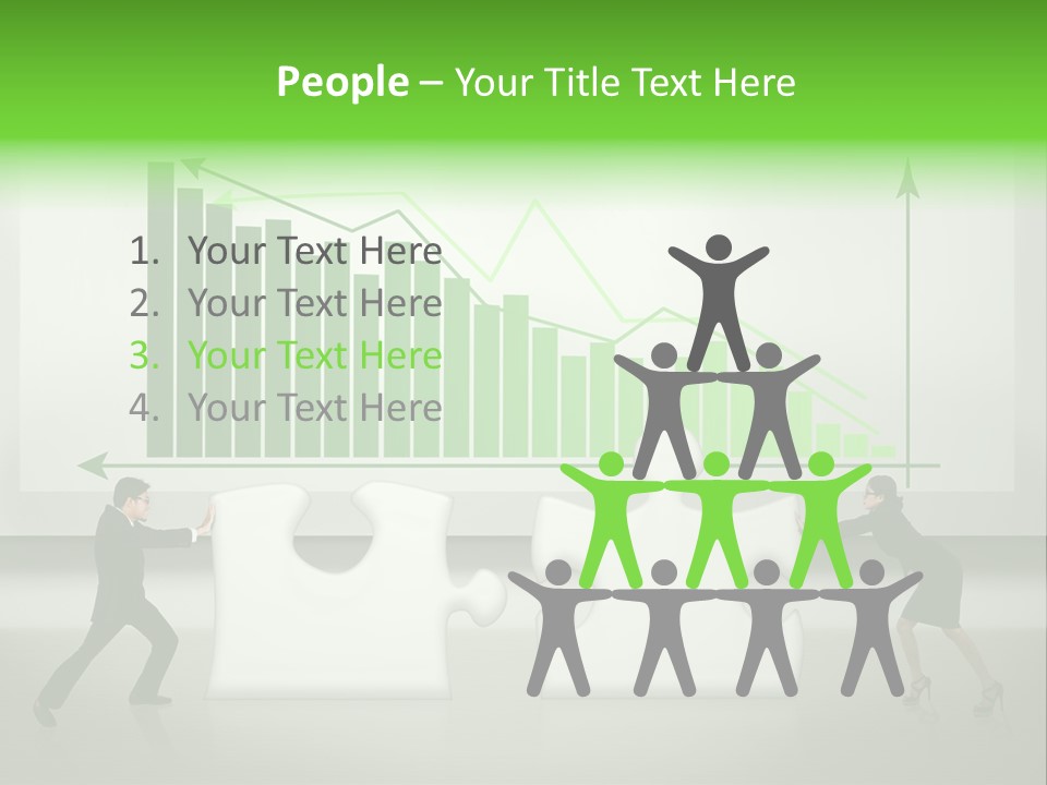 Indonesian Upward Trend Cooperation PowerPoint Template