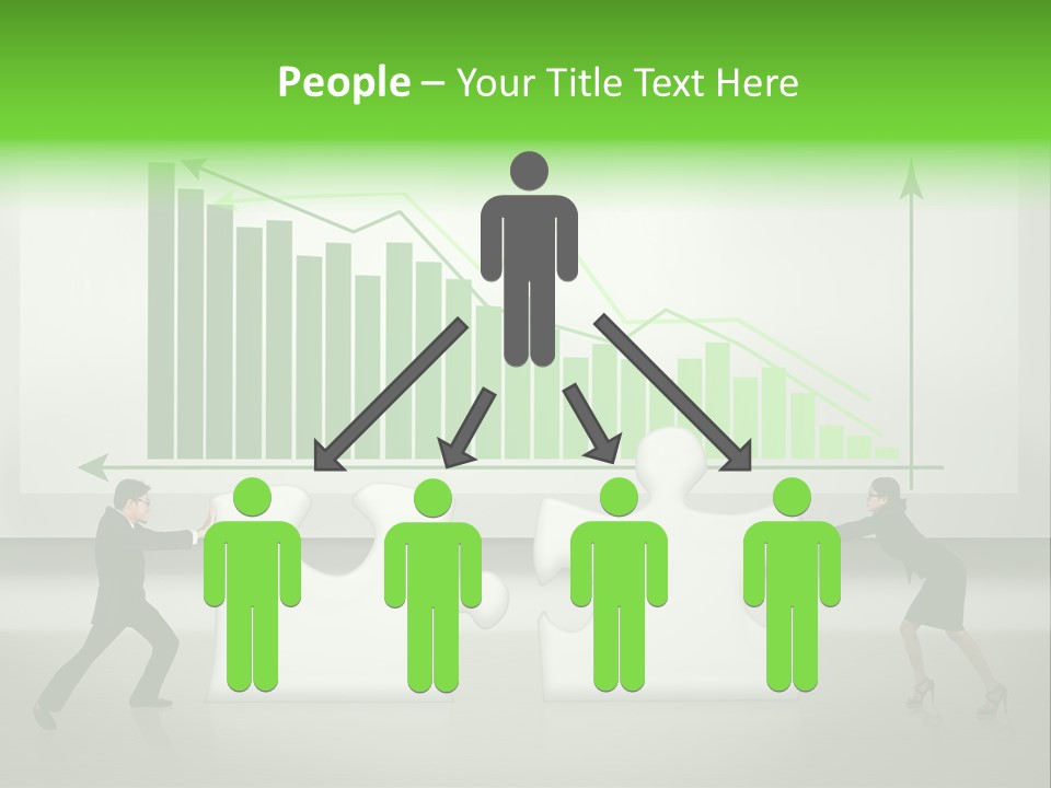 Indonesian Upward Trend Cooperation PowerPoint Template