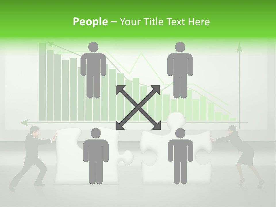 Indonesian Upward Trend Cooperation PowerPoint Template