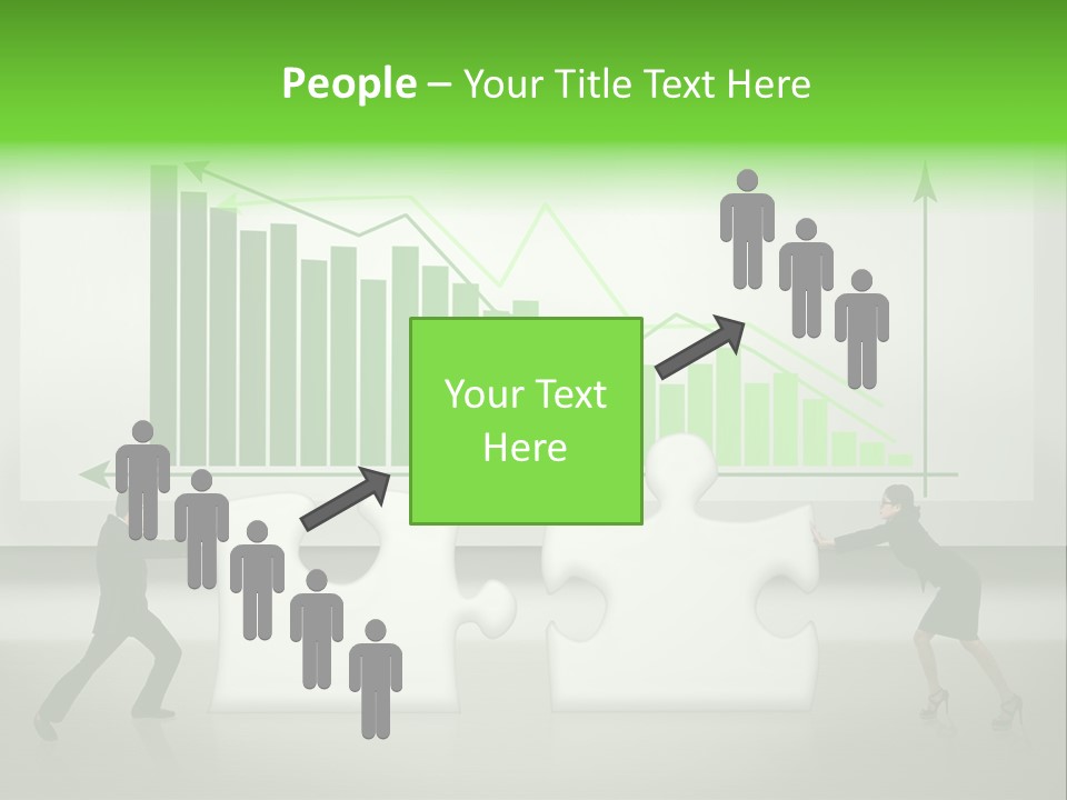 Indonesian Upward Trend Cooperation PowerPoint Template