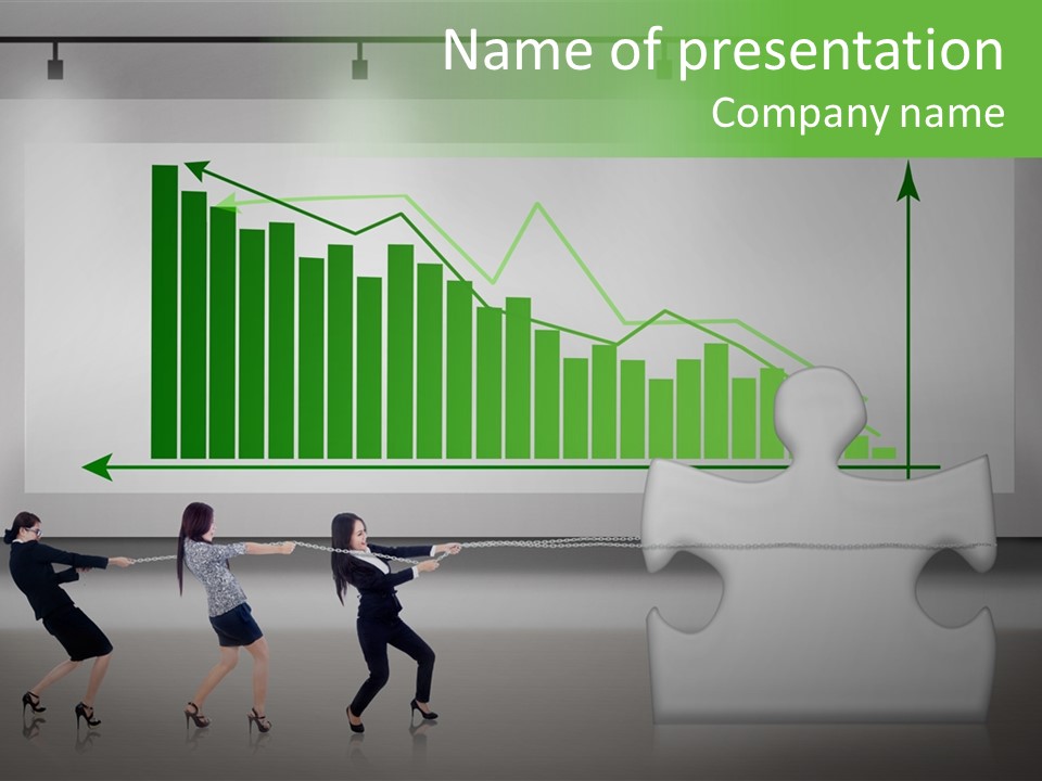 Partnership Chinese Green PowerPoint Template