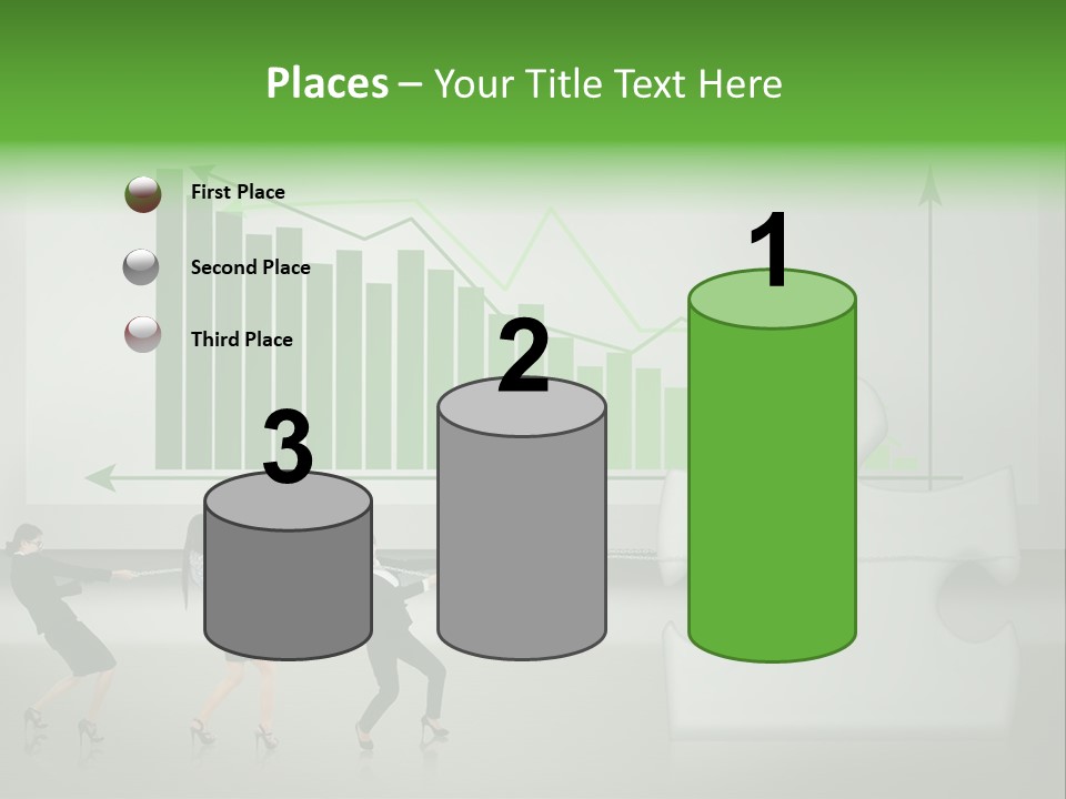 Partnership Chinese Green PowerPoint Template