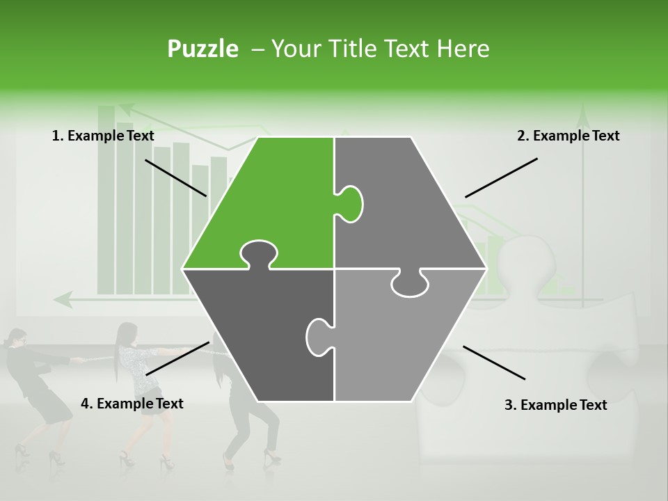 Partnership Chinese Green PowerPoint Template