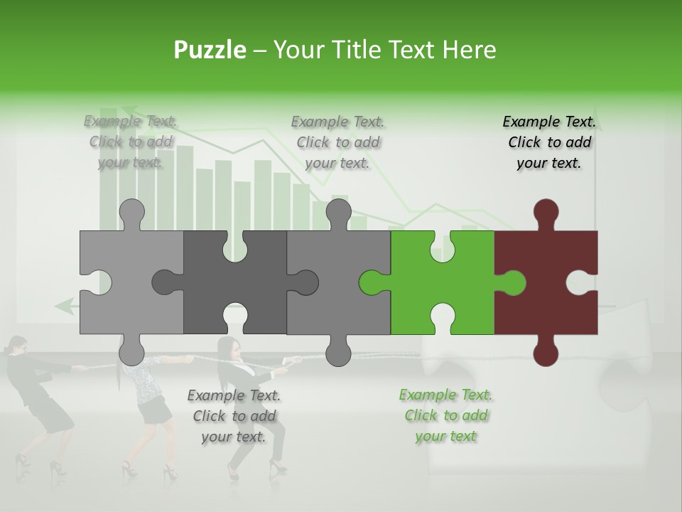 Partnership Chinese Green PowerPoint Template