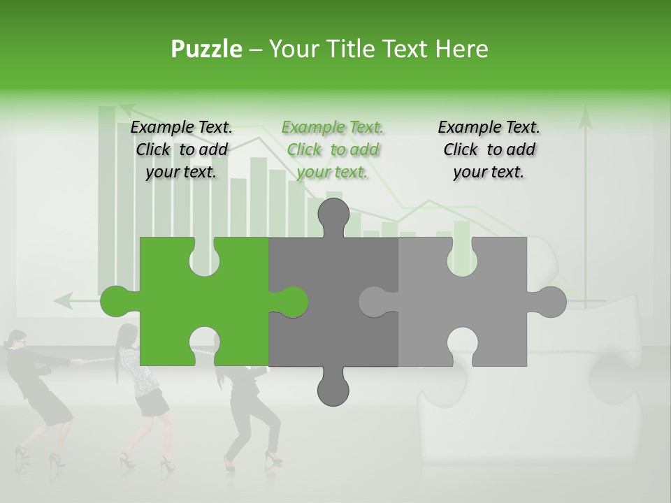 Partnership Chinese Green PowerPoint Template