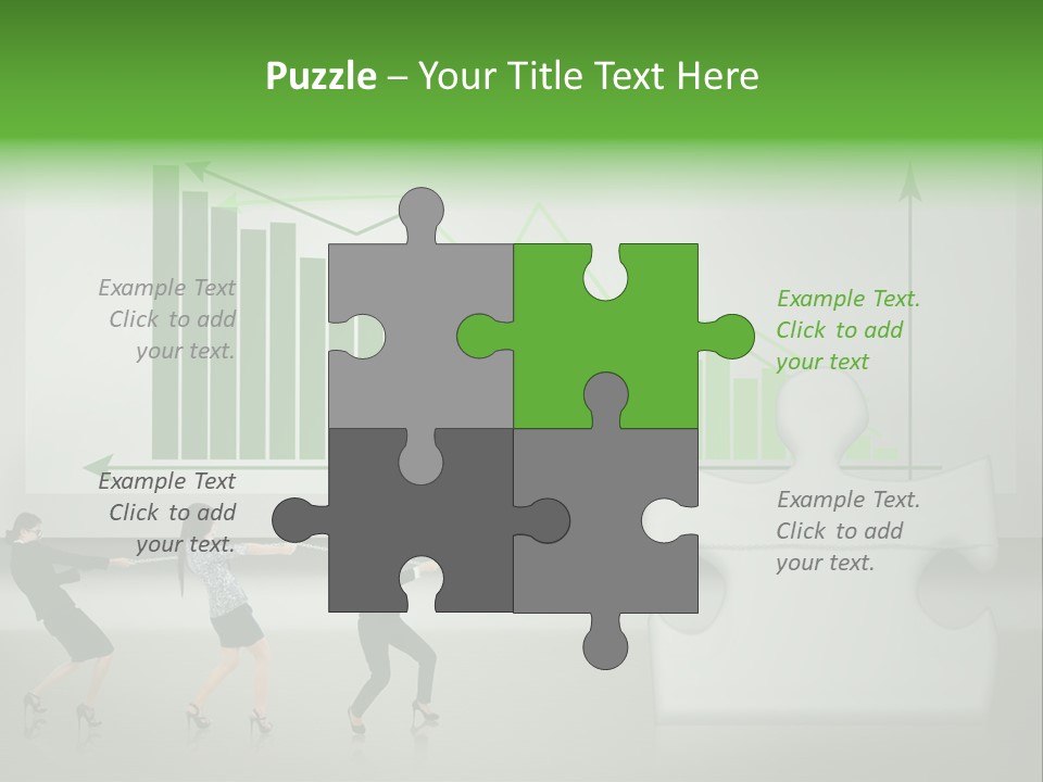 Partnership Chinese Green PowerPoint Template