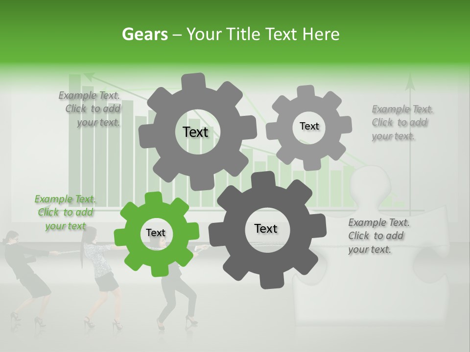 Partnership Chinese Green PowerPoint Template