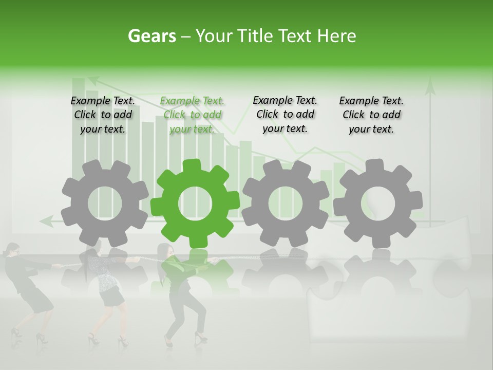 Partnership Chinese Green PowerPoint Template