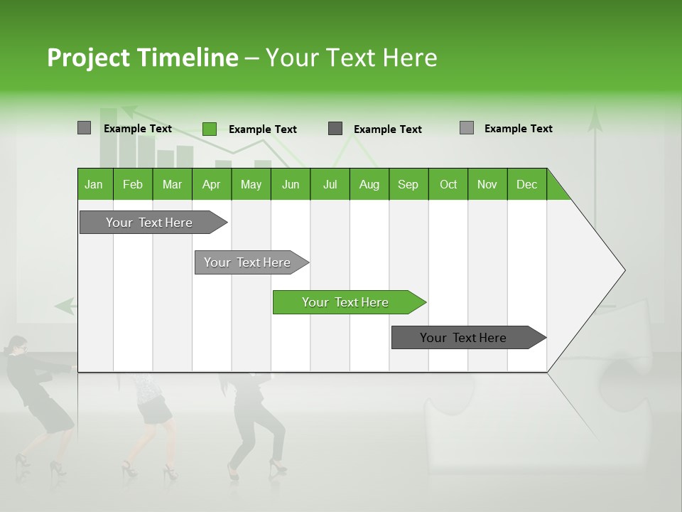 Partnership Chinese Green PowerPoint Template