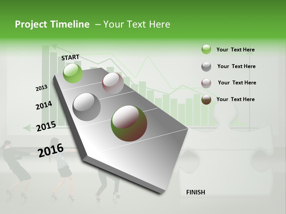 Partnership Chinese Green PowerPoint Template