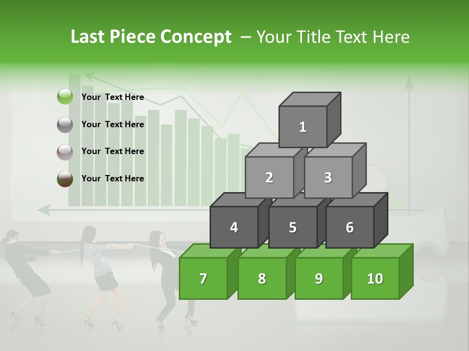 Partnership Chinese Green PowerPoint Template