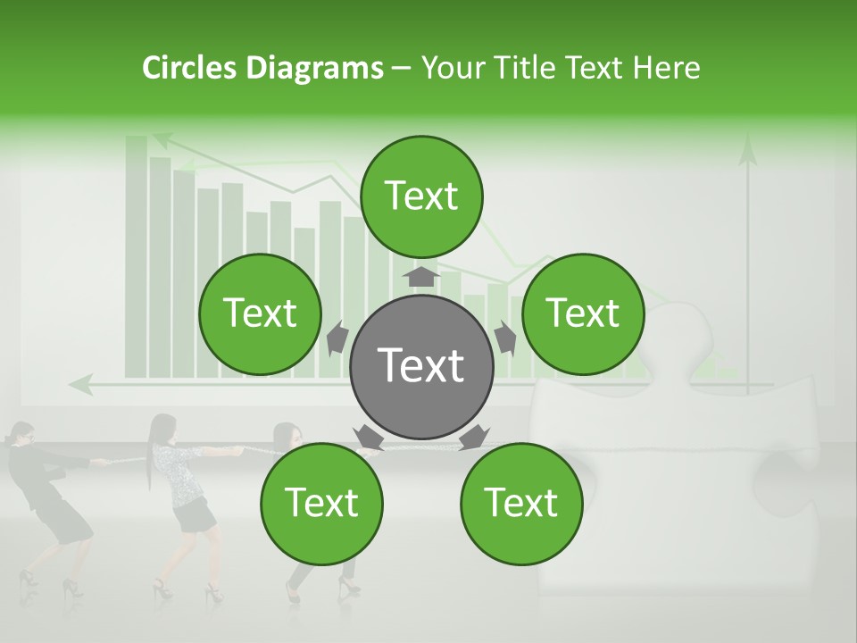Partnership Chinese Green PowerPoint Template