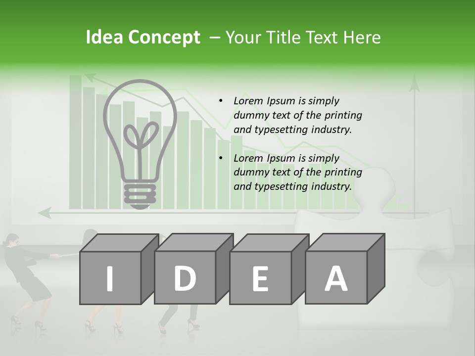 Partnership Chinese Green PowerPoint Template