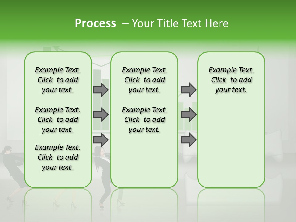 Partnership Chinese Green PowerPoint Template