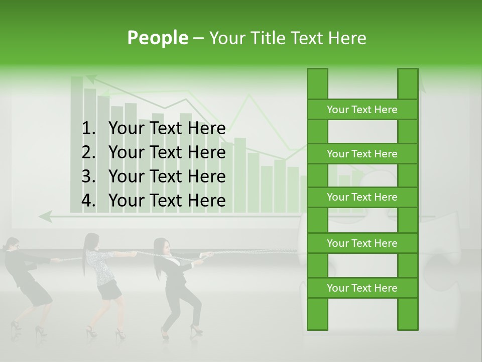 Partnership Chinese Green PowerPoint Template