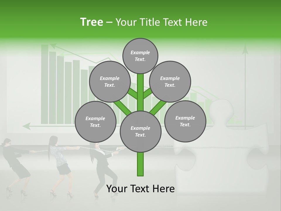Partnership Chinese Green PowerPoint Template