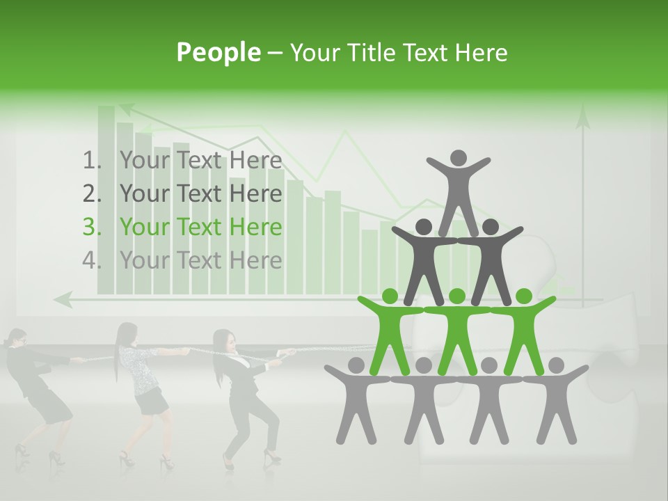 Partnership Chinese Green PowerPoint Template