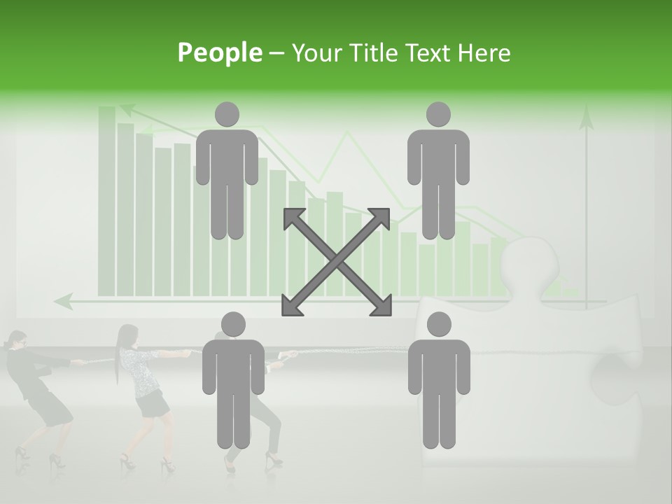 Partnership Chinese Green PowerPoint Template