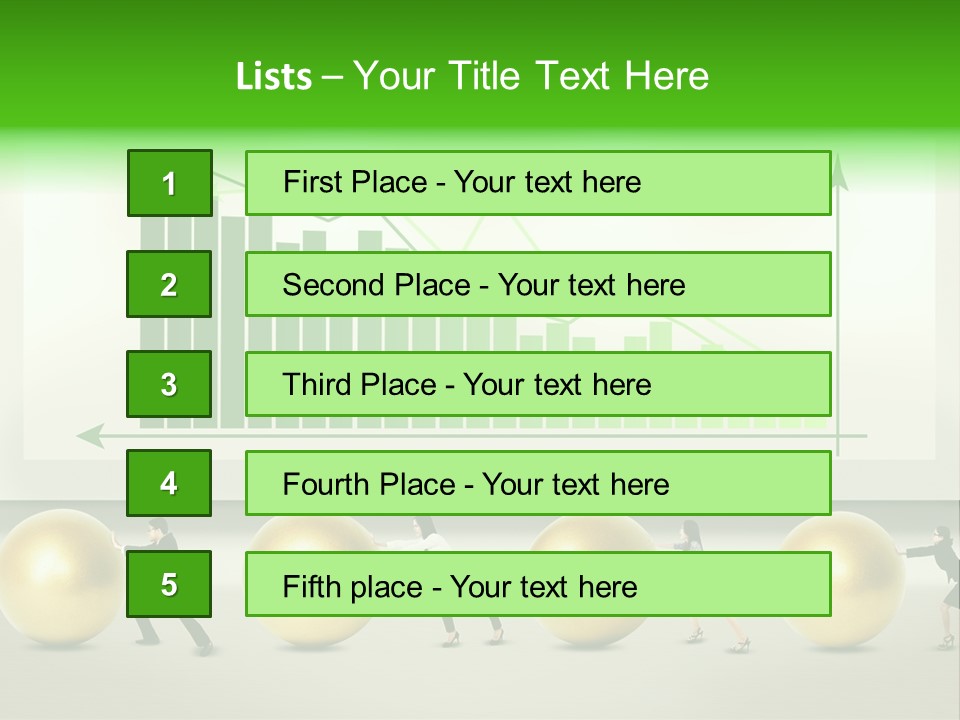 Push Performance Green PowerPoint Template