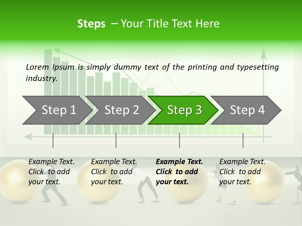 Push Performance Green PowerPoint Template