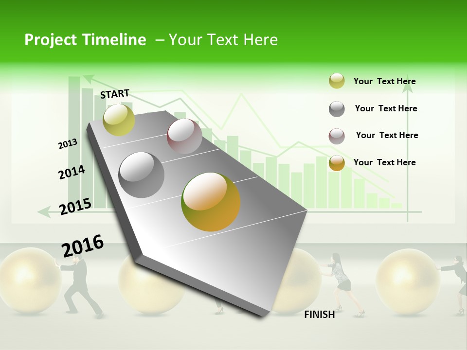 Push Performance Green PowerPoint Template