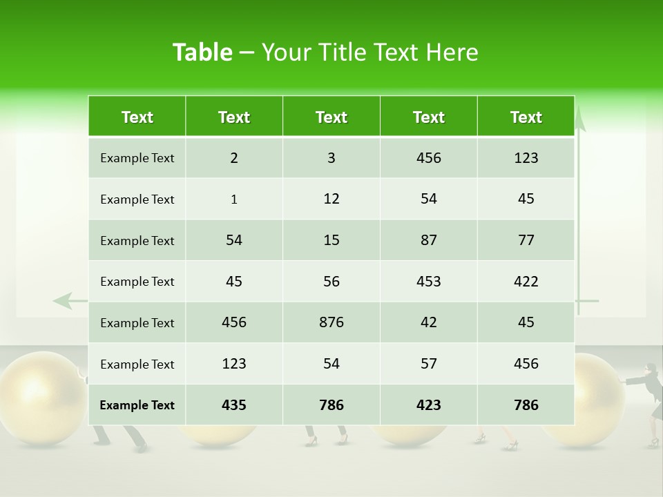 Push Performance Green PowerPoint Template