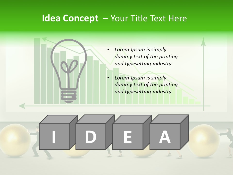 Push Performance Green PowerPoint Template