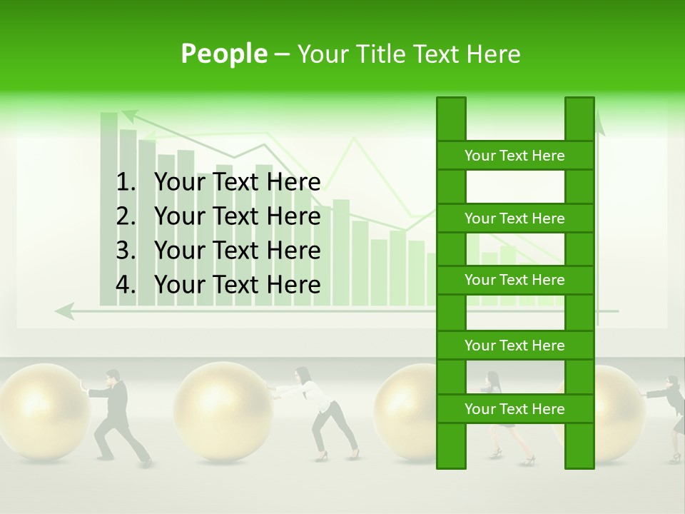 Push Performance Green PowerPoint Template