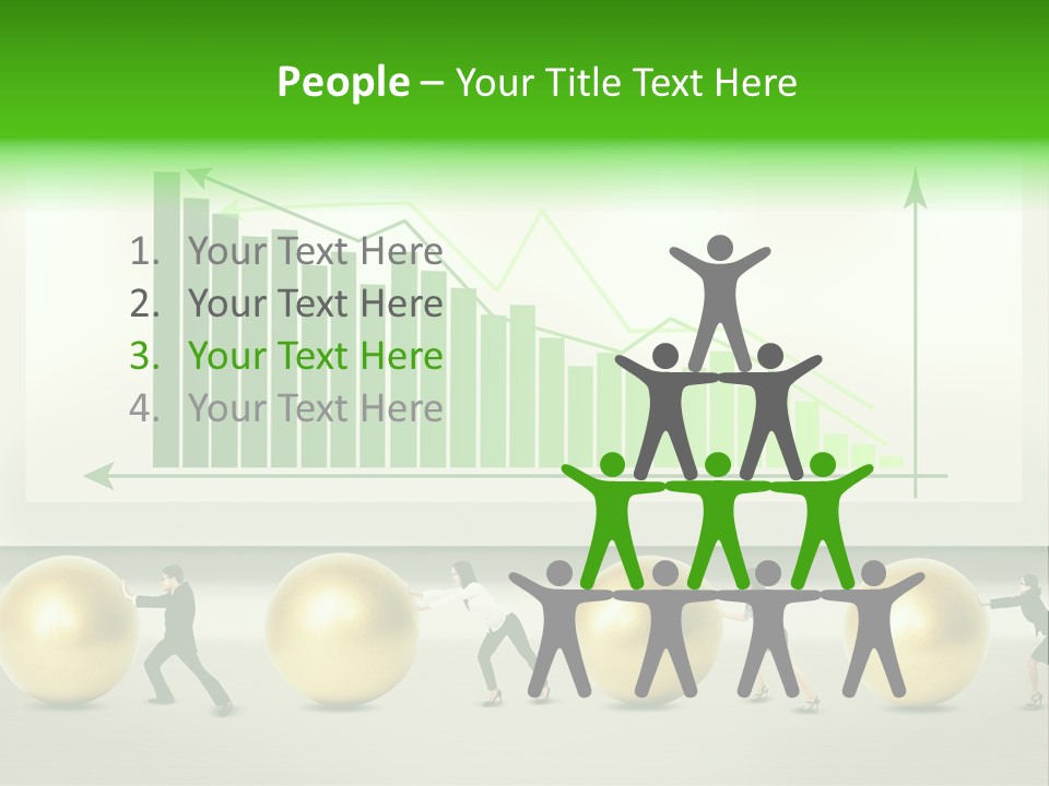 Push Performance Green PowerPoint Template