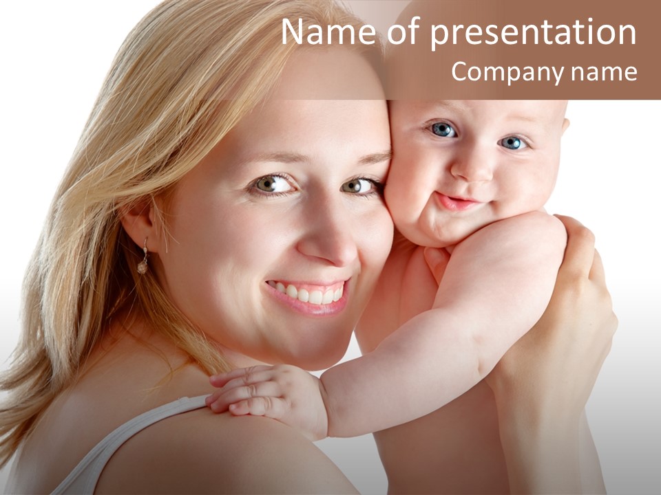 Embrace Cuddling Newborn PowerPoint Template