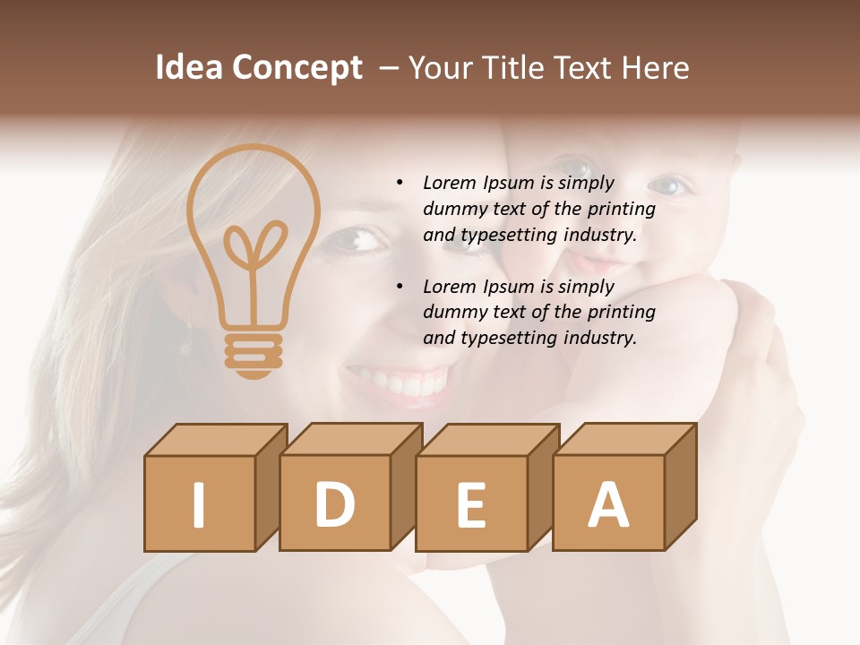 Embrace Cuddling Newborn PowerPoint Template