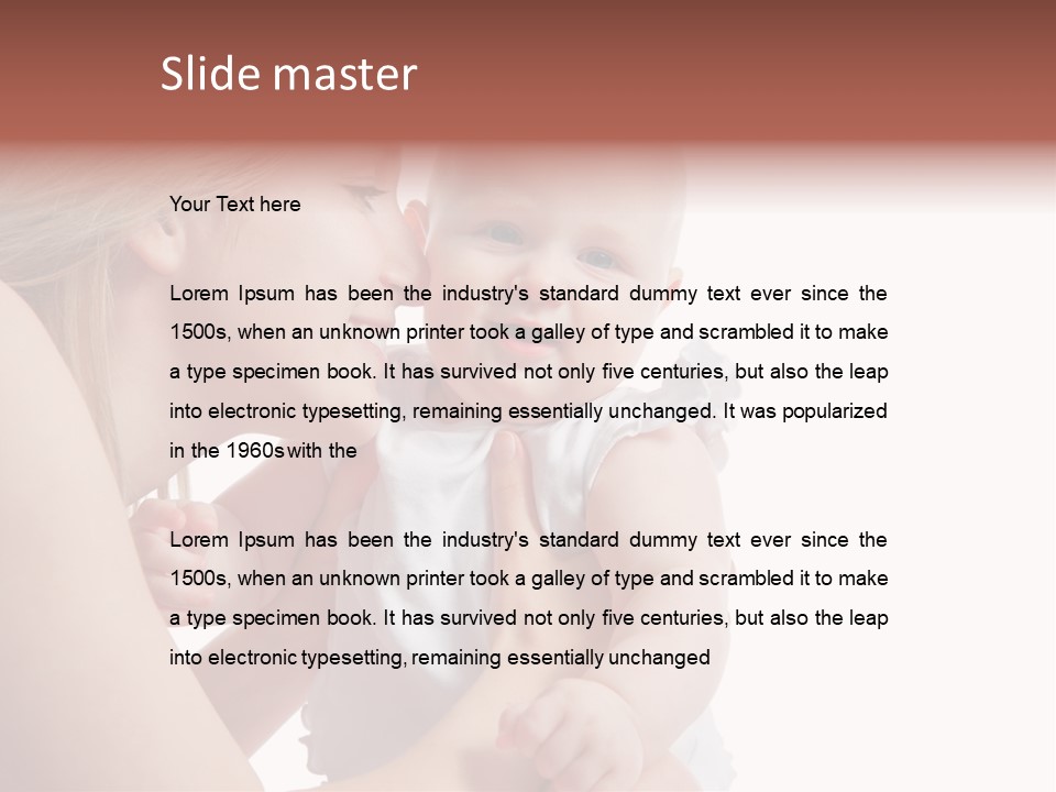 Family Two Caucasian PowerPoint Template