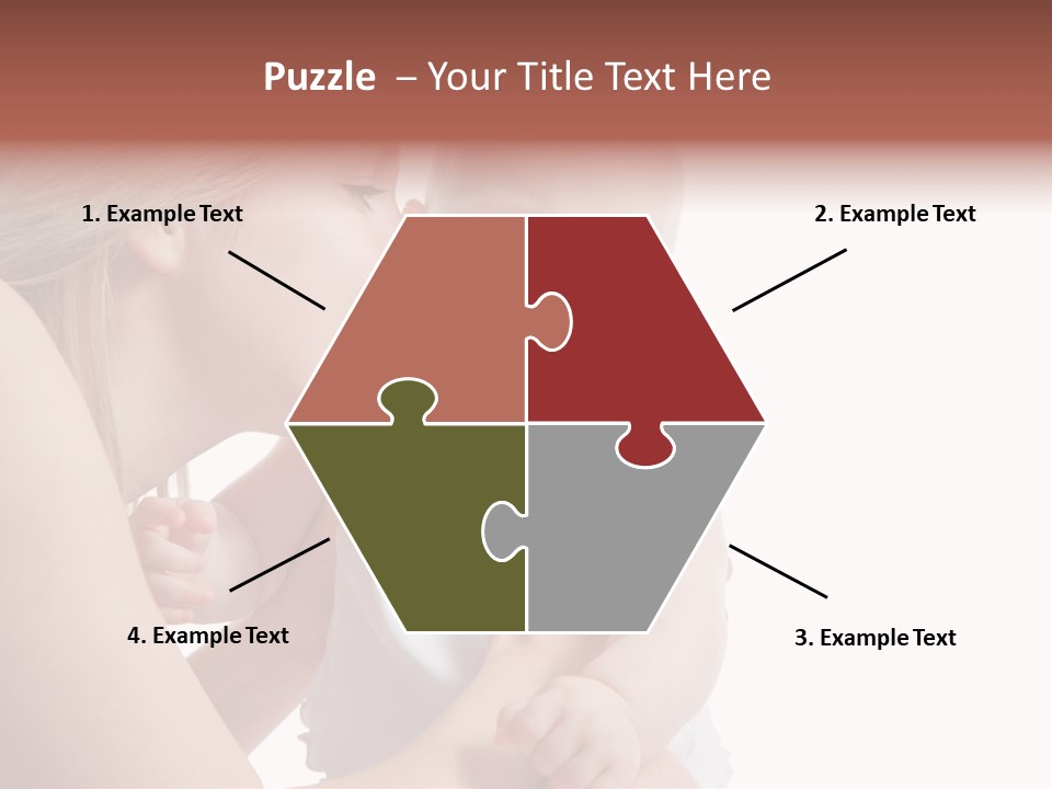 Family Two Caucasian PowerPoint Template