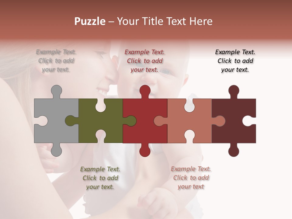 Family Two Caucasian PowerPoint Template