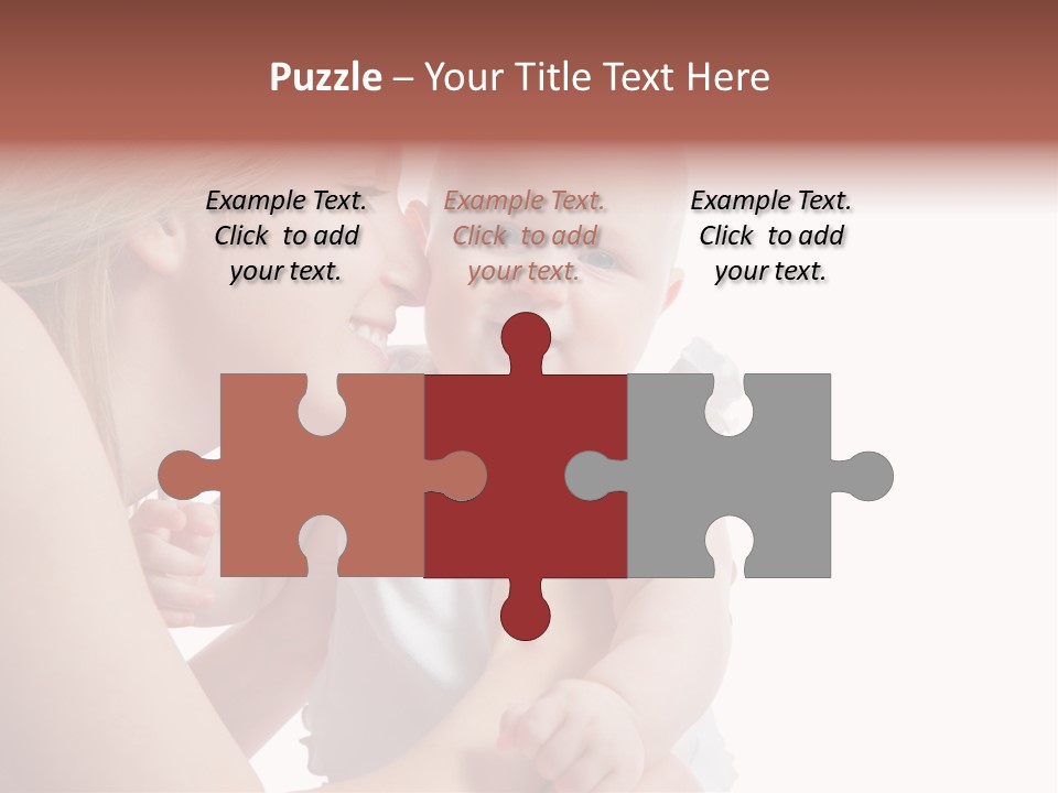 Family Two Caucasian PowerPoint Template