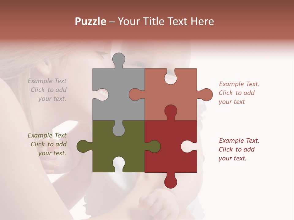 Family Two Caucasian PowerPoint Template