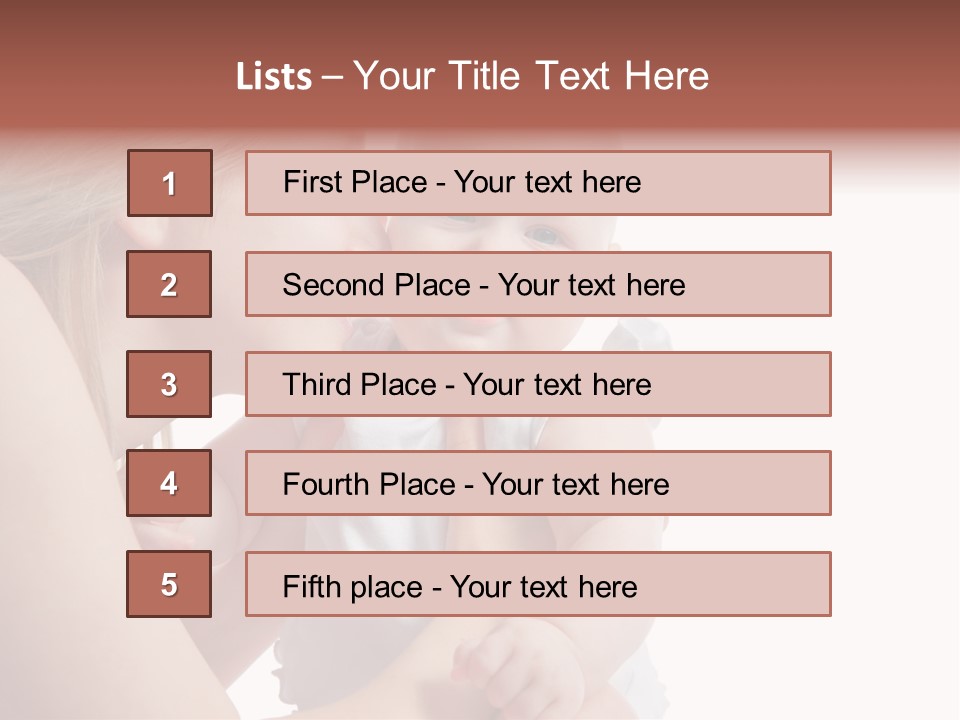 Family Two Caucasian PowerPoint Template