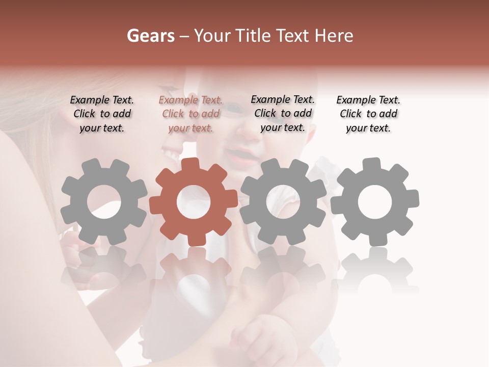 Family Two Caucasian PowerPoint Template